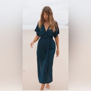 Hazel & Folk‎ Teal Wrap Dress
